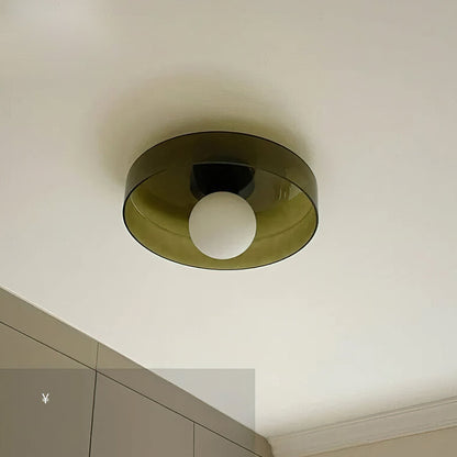 Gino Ceiling Lamp | Handcrafted Metal & Glass | 25cm Diameter