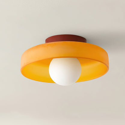 Gino Ceiling Lamp | Handcrafted Metal & Glass | 25cm Diameter