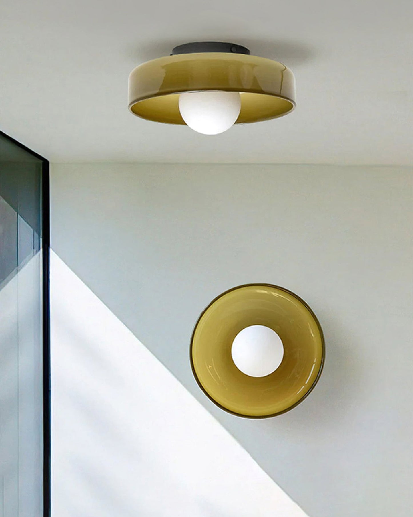 Gino Ceiling Lamp | Handcrafted Metal & Glass | 25cm Diameter