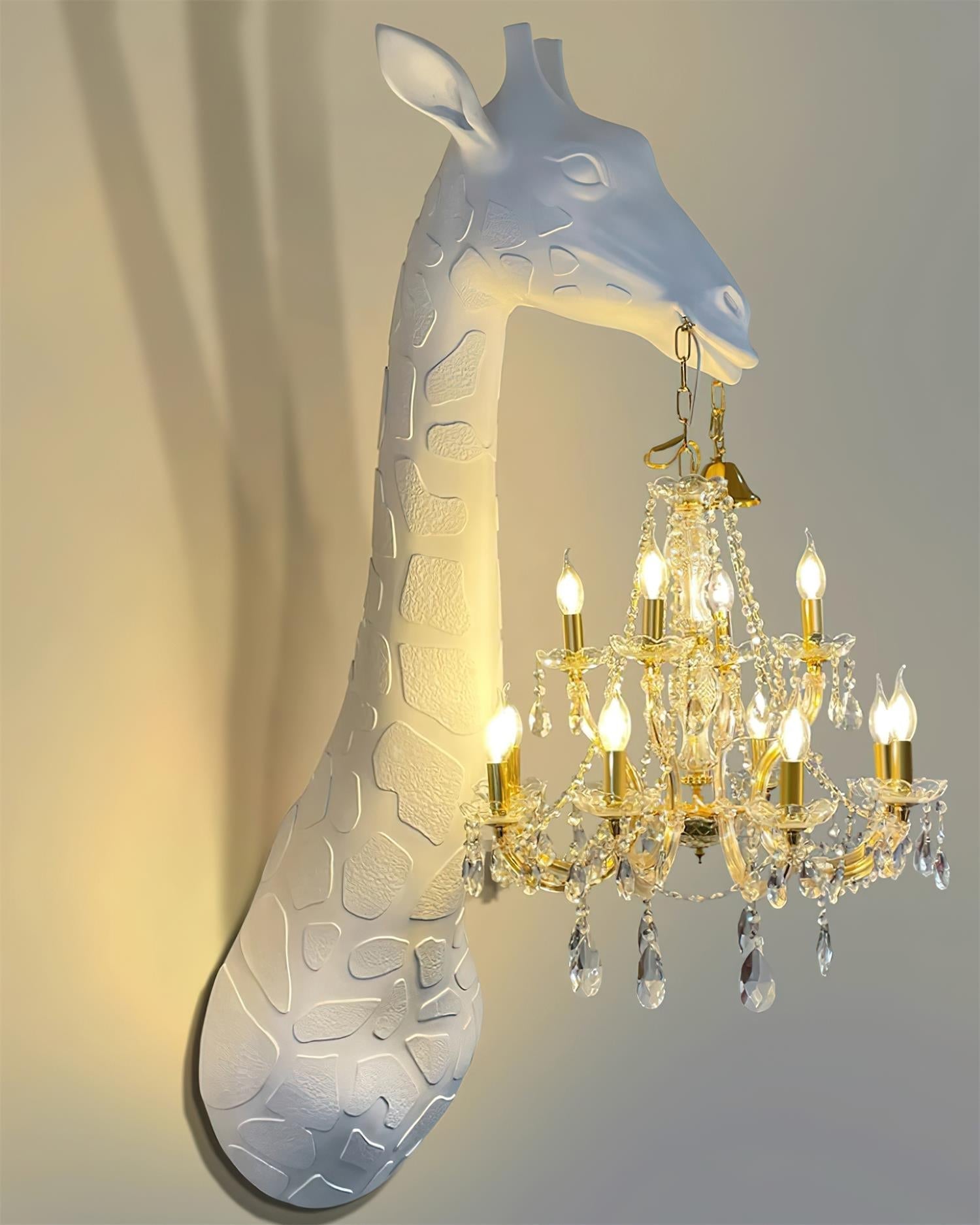 Giraffe Wall Lamp | Metal, Crystal, Fiberglass | White, Gold, Chrome, Black