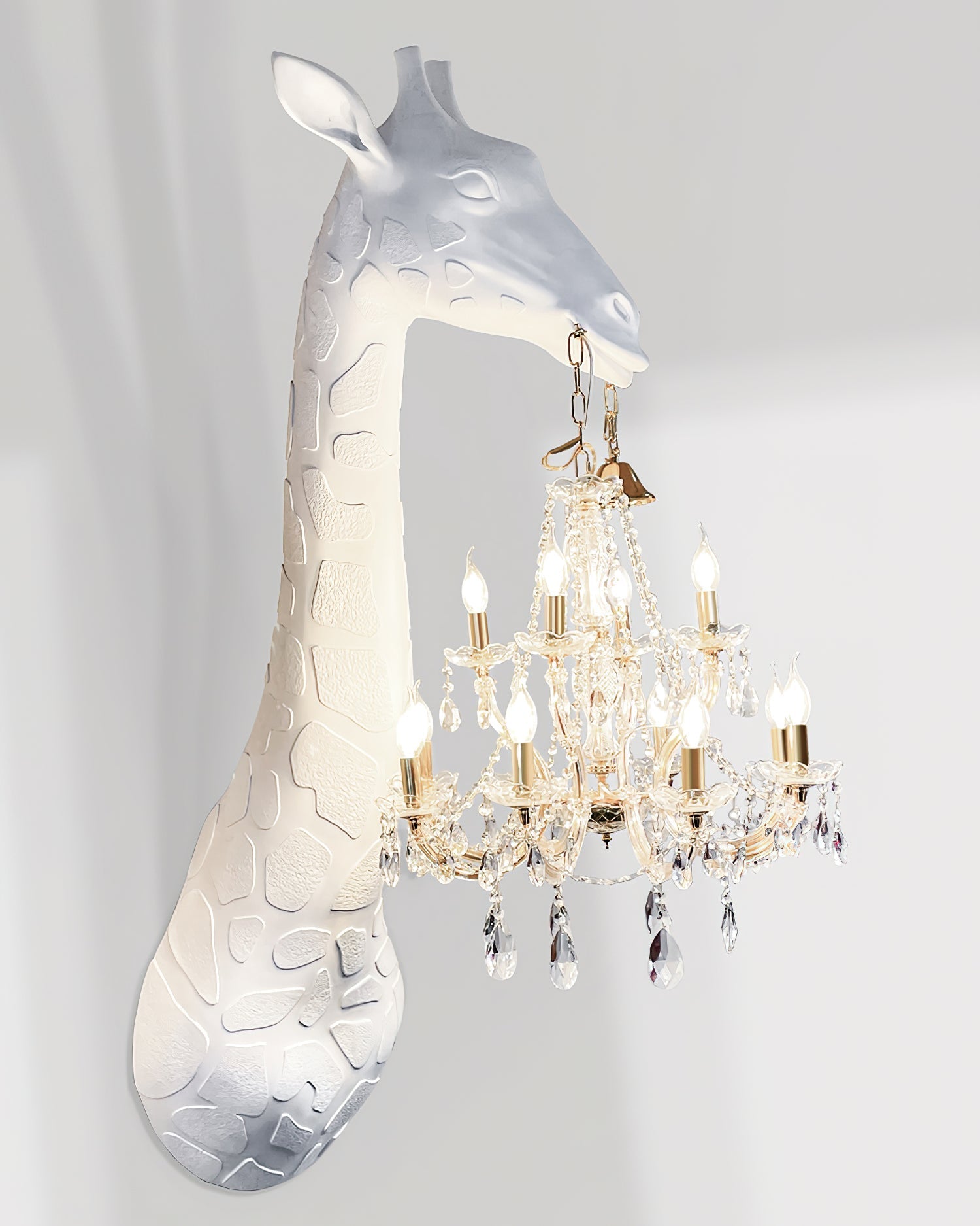 Giraffe Wall Lamp | Metal, Crystal, Fiberglass | White, Gold, Chrome, Black