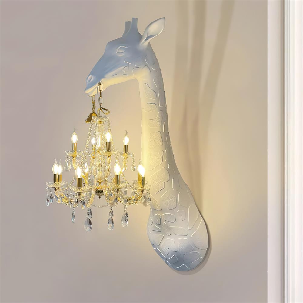 Giraffe Wall Lamp | Metal, Crystal, Fiberglass | White, Gold, Chrome, Black