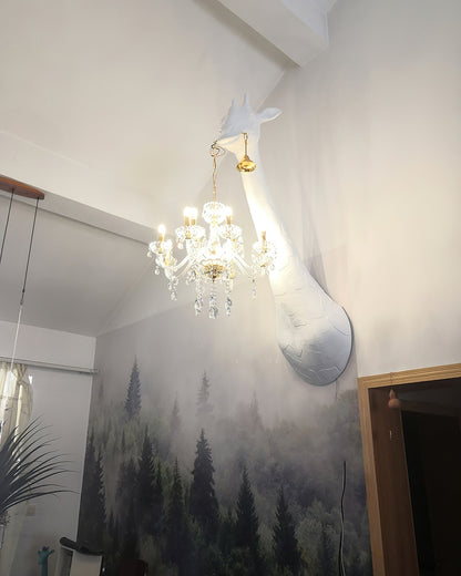 Giraffe Wall Lamp | Metal, Crystal, Fiberglass | White, Gold, Chrome, Black