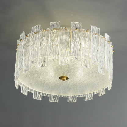 Glacier Cascade Ceiling Light | Brass & Glass Chandelier | 65cm Diameter