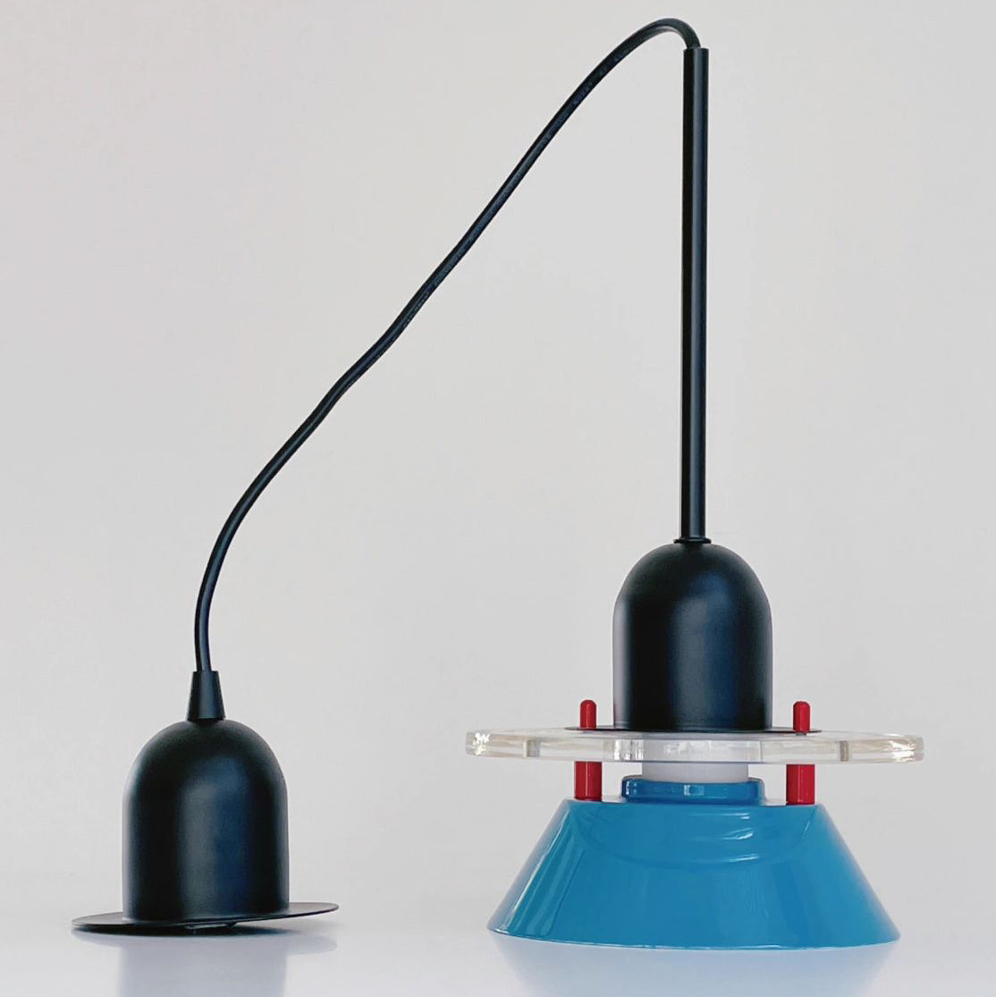 Glashütte Pendant Light | Metal & Acrylic | Black with Colorful Shades