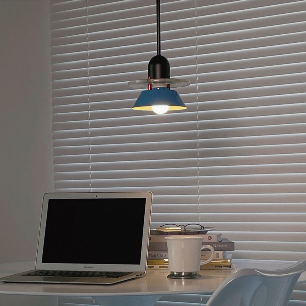 Glashütte Pendant Light | Metal & Acrylic | Black with Colorful Shades