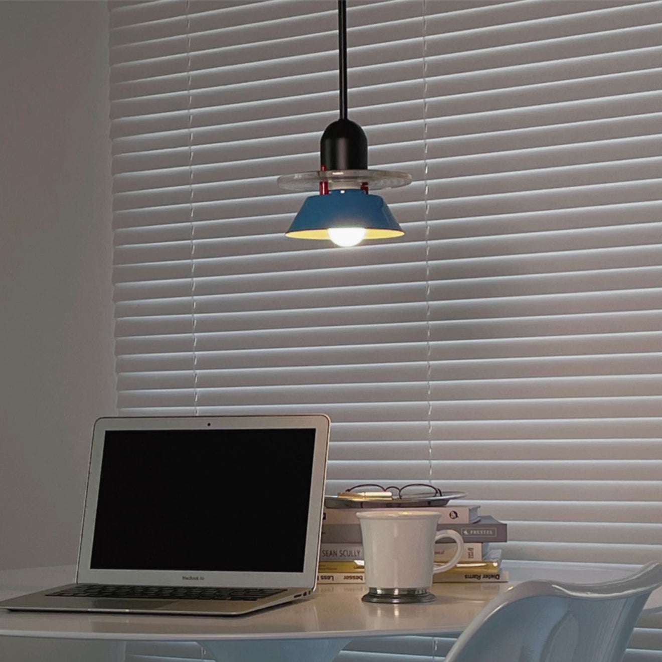 Glashütte Pendant Light | Metal & Acrylic | Black with Colorful Shades