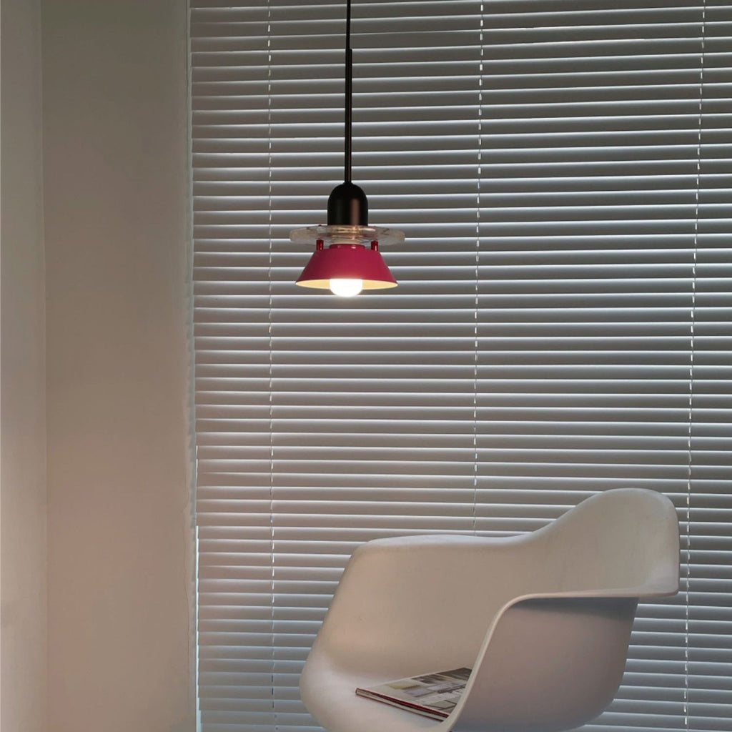 Glashütte Pendant Light | Metal & Acrylic | Black with Colorful Shades