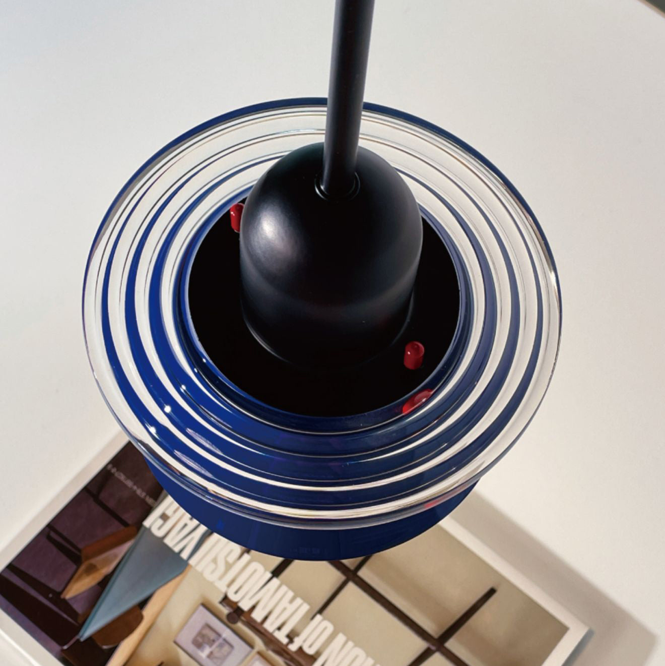 Glashütte Pendant Light | Metal & Acrylic | Black with Colorful Shades