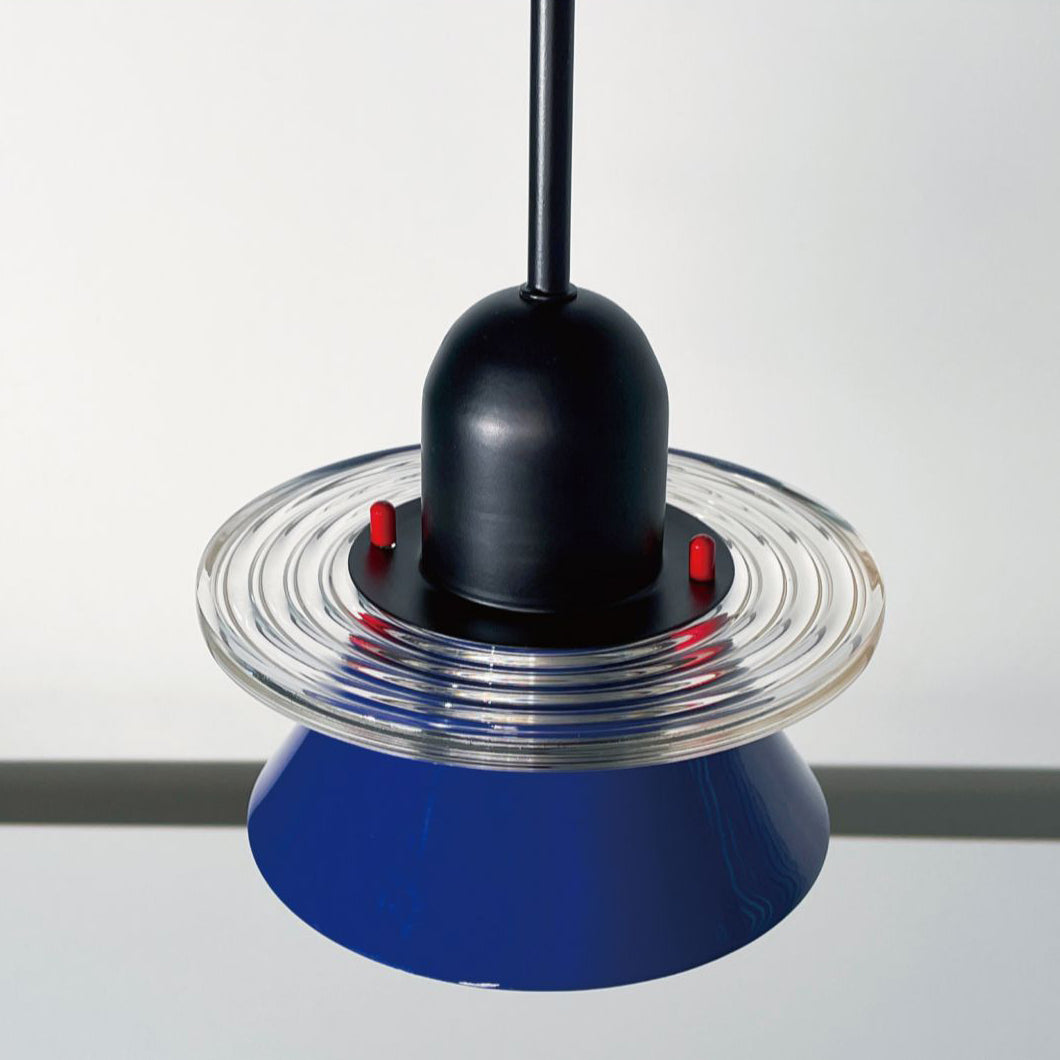 Glashütte Pendant Light | Metal & Acrylic | Black with Colorful Shades
