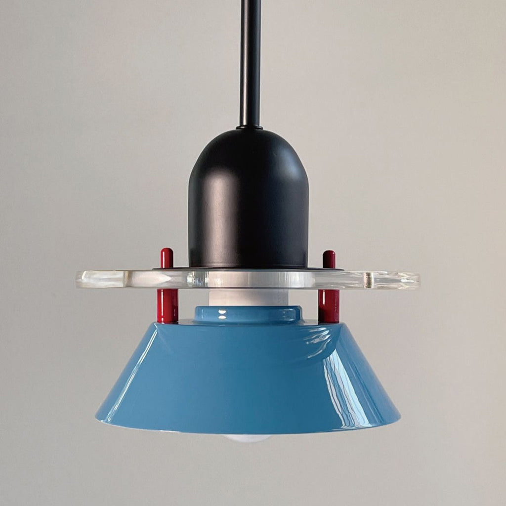 Glashütte Pendant Light | Metal & Acrylic | Black with Colorful Shades