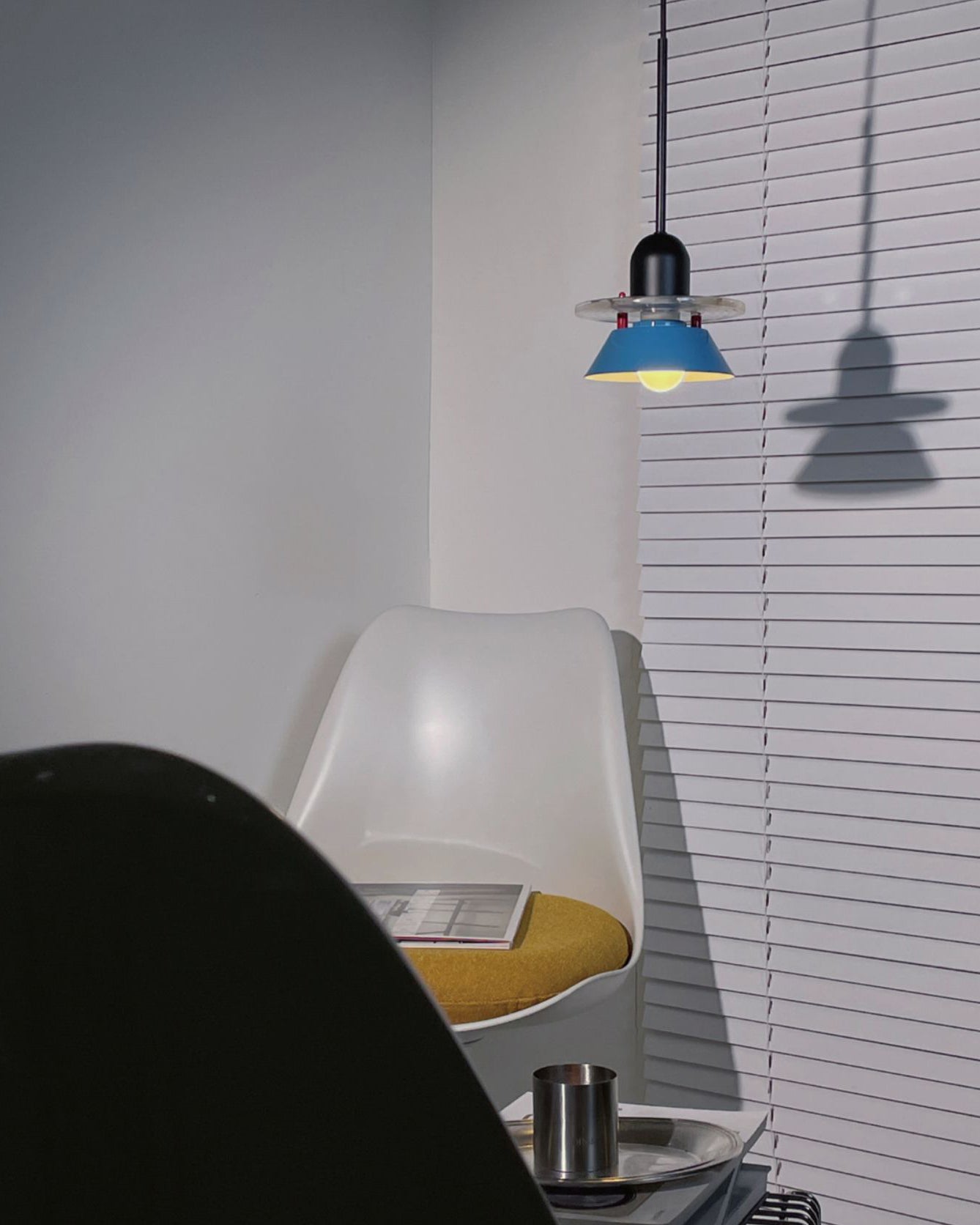 Glashütte Pendant Light | Metal & Acrylic | Black with Colorful Shades