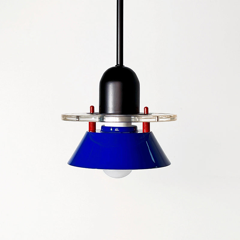 Glashütte Pendant Light | Metal & Acrylic | Black with Colorful Shades