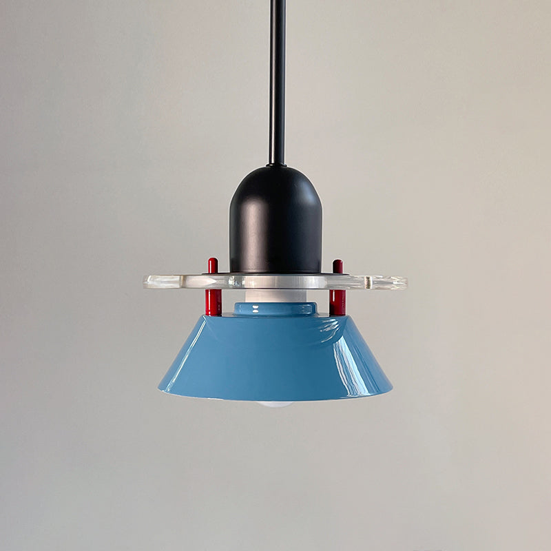 Glashütte Pendant Light | Metal & Acrylic | Black with Colorful Shades
