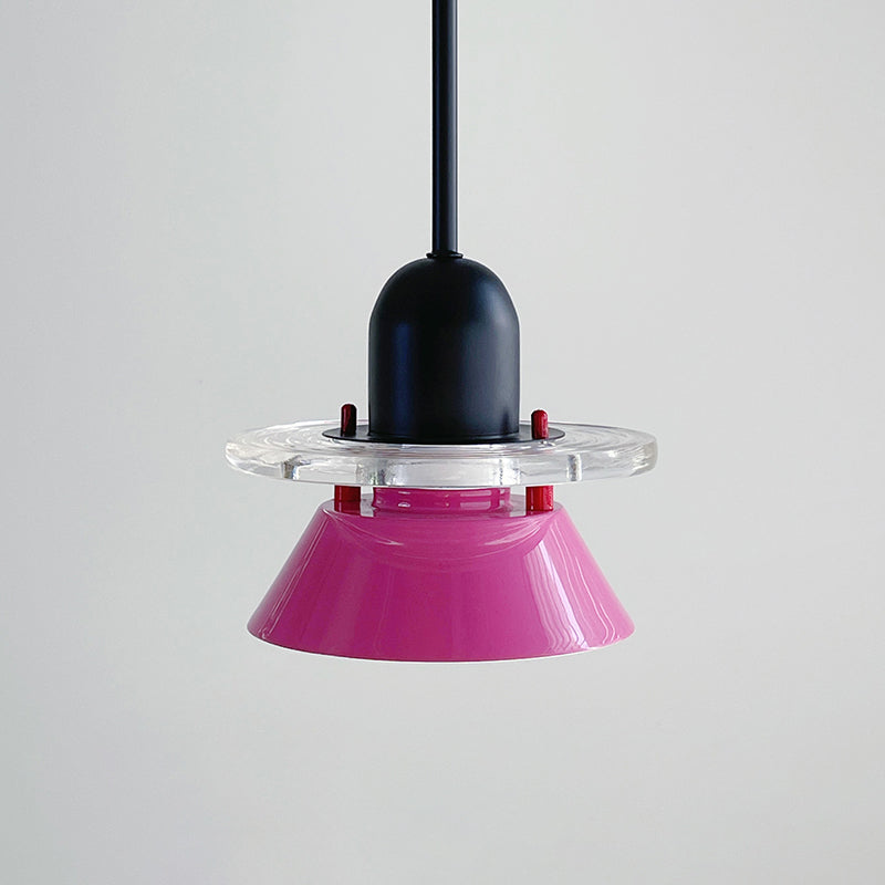 Glashütte Pendant Light | Metal & Acrylic | Black with Colorful Shades