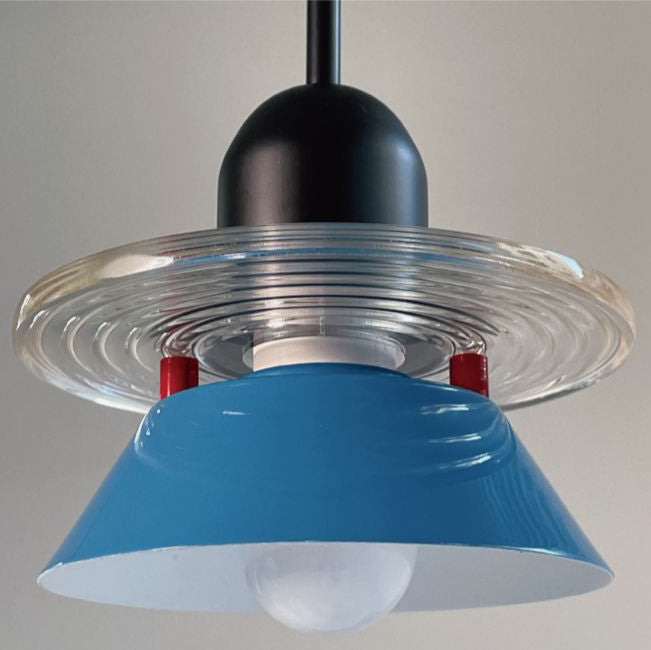 Glashütte Pendant Light | Metal & Acrylic | Black with Colorful Shades