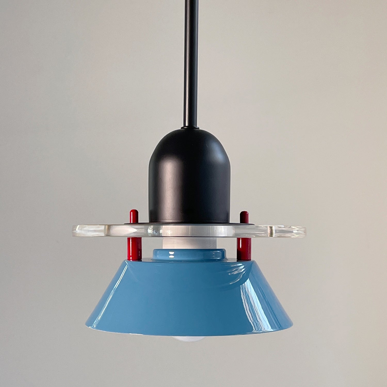 Glashütte Pendant Light | Metal & Acrylic | Black with Colorful Shades
