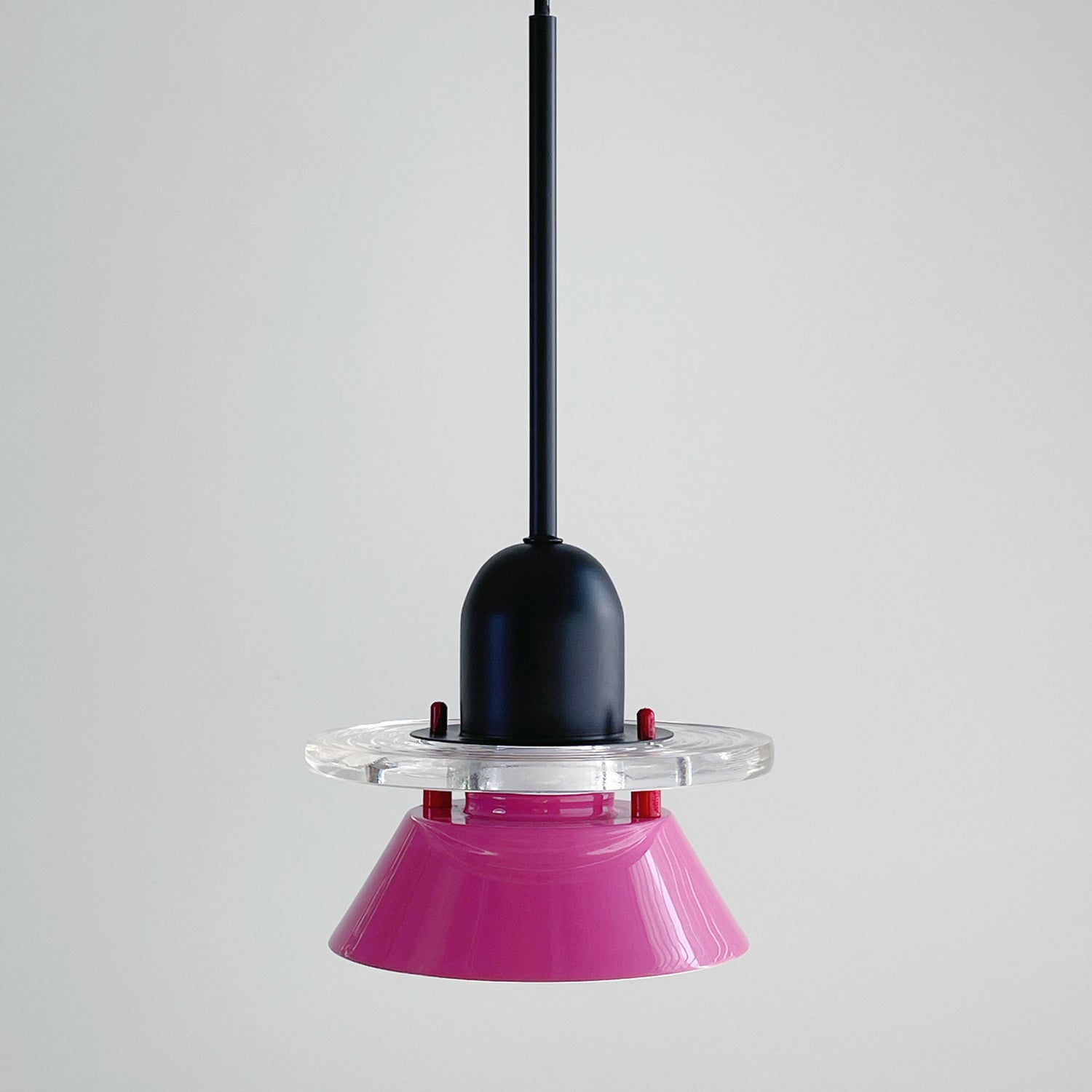 Glashütte Pendant Light | Metal & Acrylic | Black with Colorful Shades