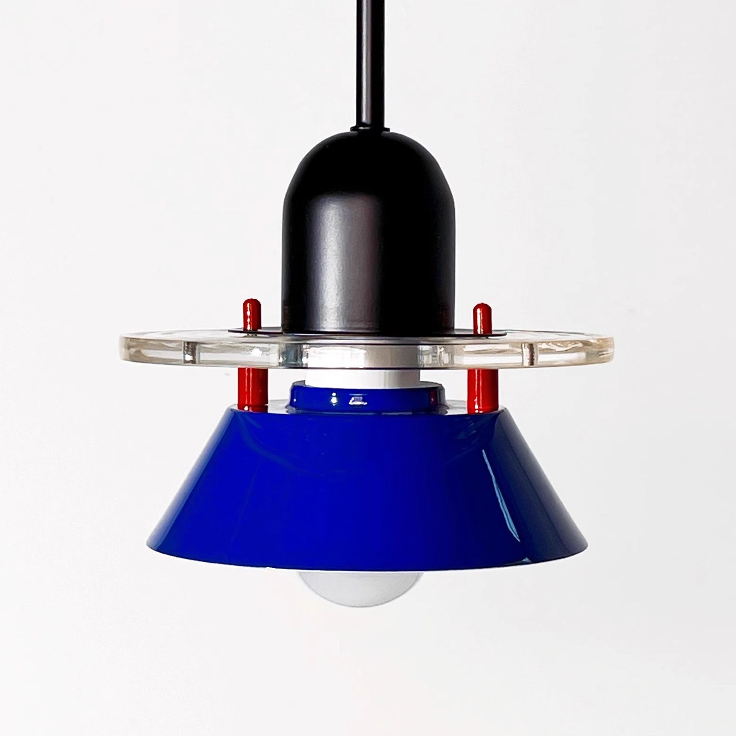 Glashütte Pendant Light | Metal & Acrylic | Black with Colorful Shades