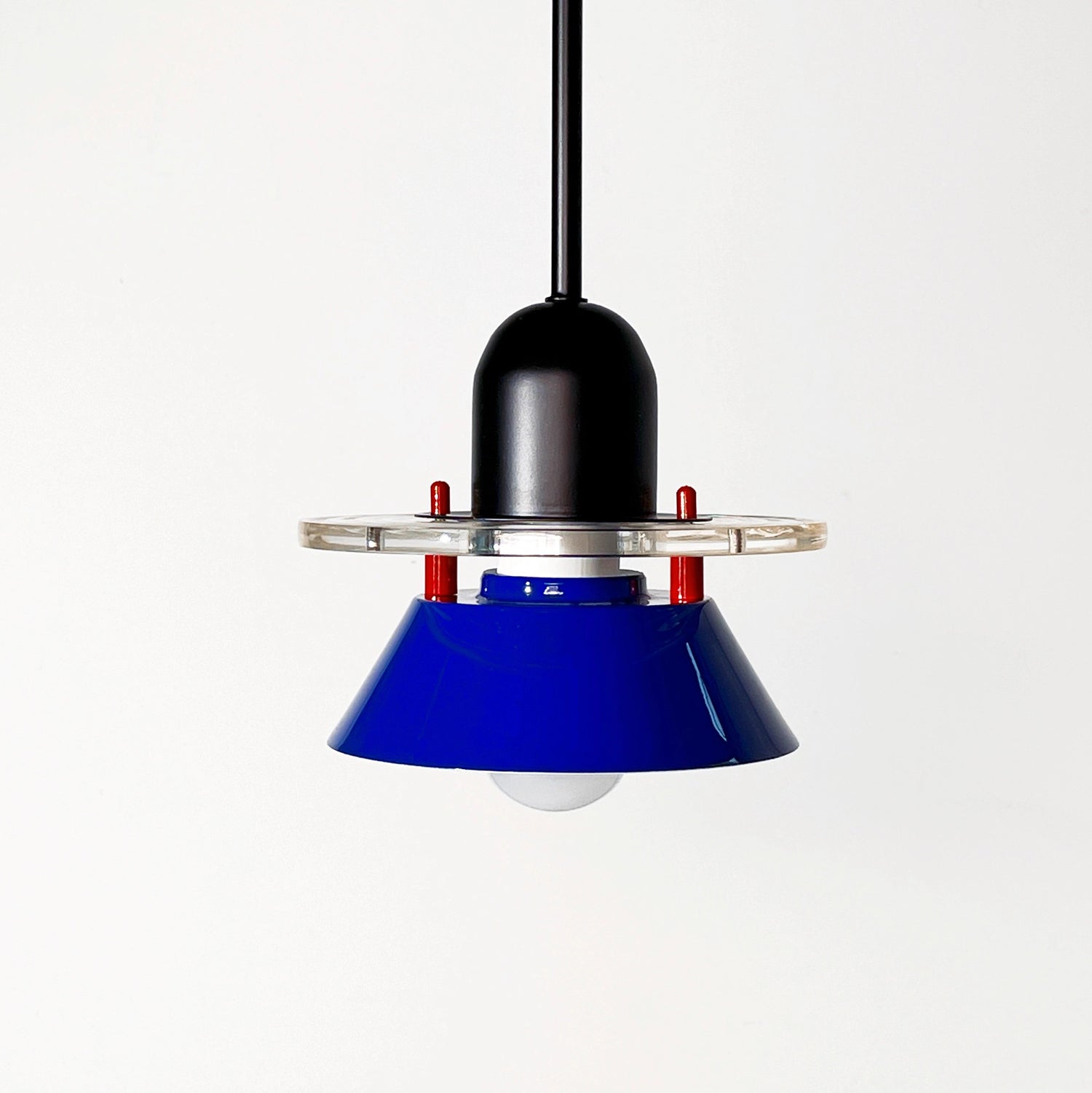 Glashütte Pendant Light | Metal & Acrylic | Black with Colorful Shades