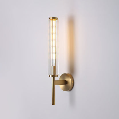 Glass Wall Light | Brass | Clear Shade