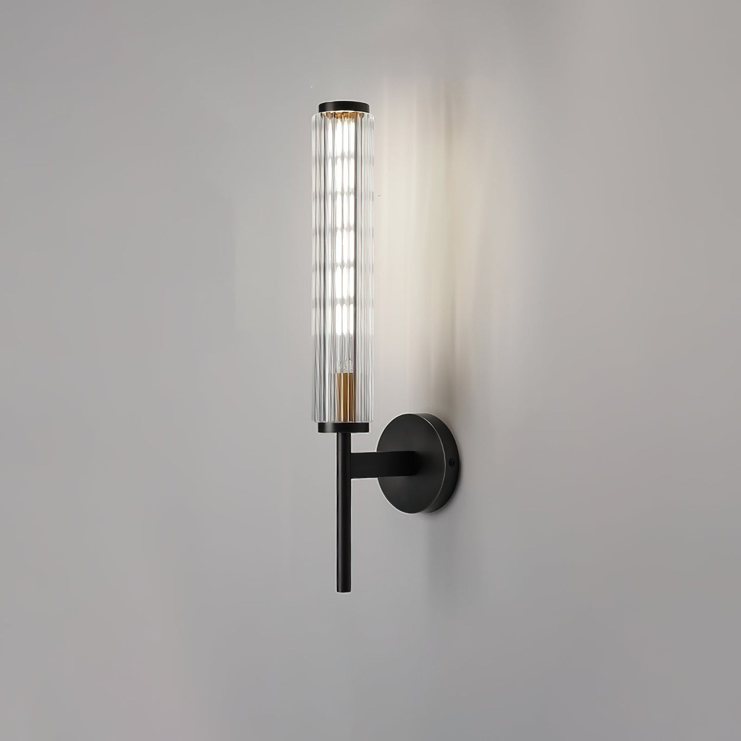 Glass Wall Light | Brass | Clear Shade
