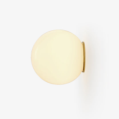 Glass Mini Orb Wall Lamp | Iron, Glass | White