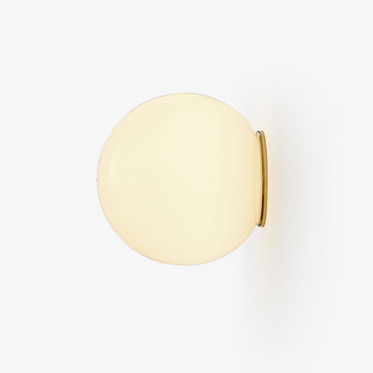 Glass Mini Orb Wall Lamp | Iron, Glass | White