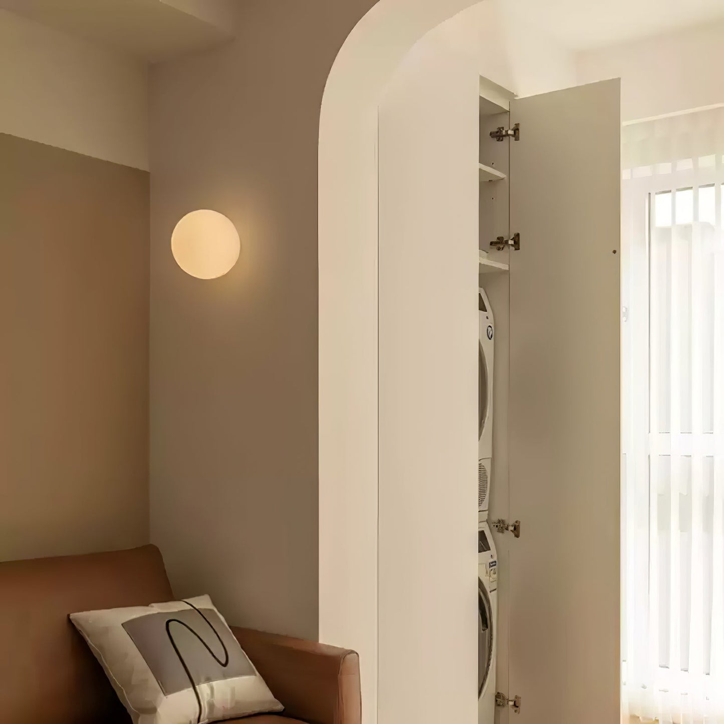 Glass Mini Orb Wall Lamp | Iron, Glass | White