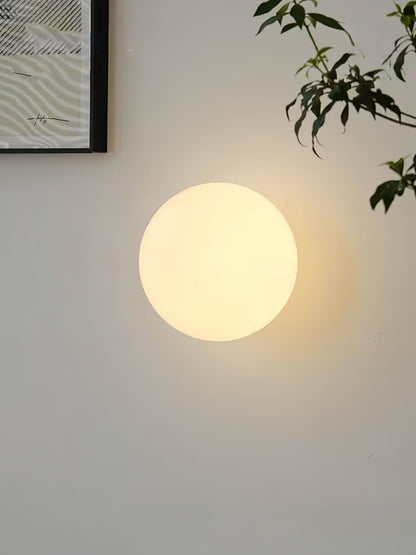 Glass Mini Orb Wall Lamp | Iron, Glass | White