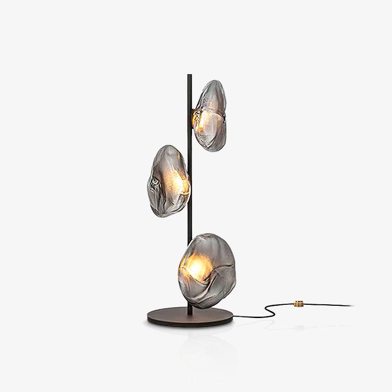 Glass Table Lamp | Handcrafted Glass Shades | Clear or Smokey Gray