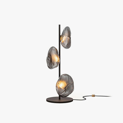 Glass Table Lamp | Handcrafted Glass Shades | Clear or Smokey Gray