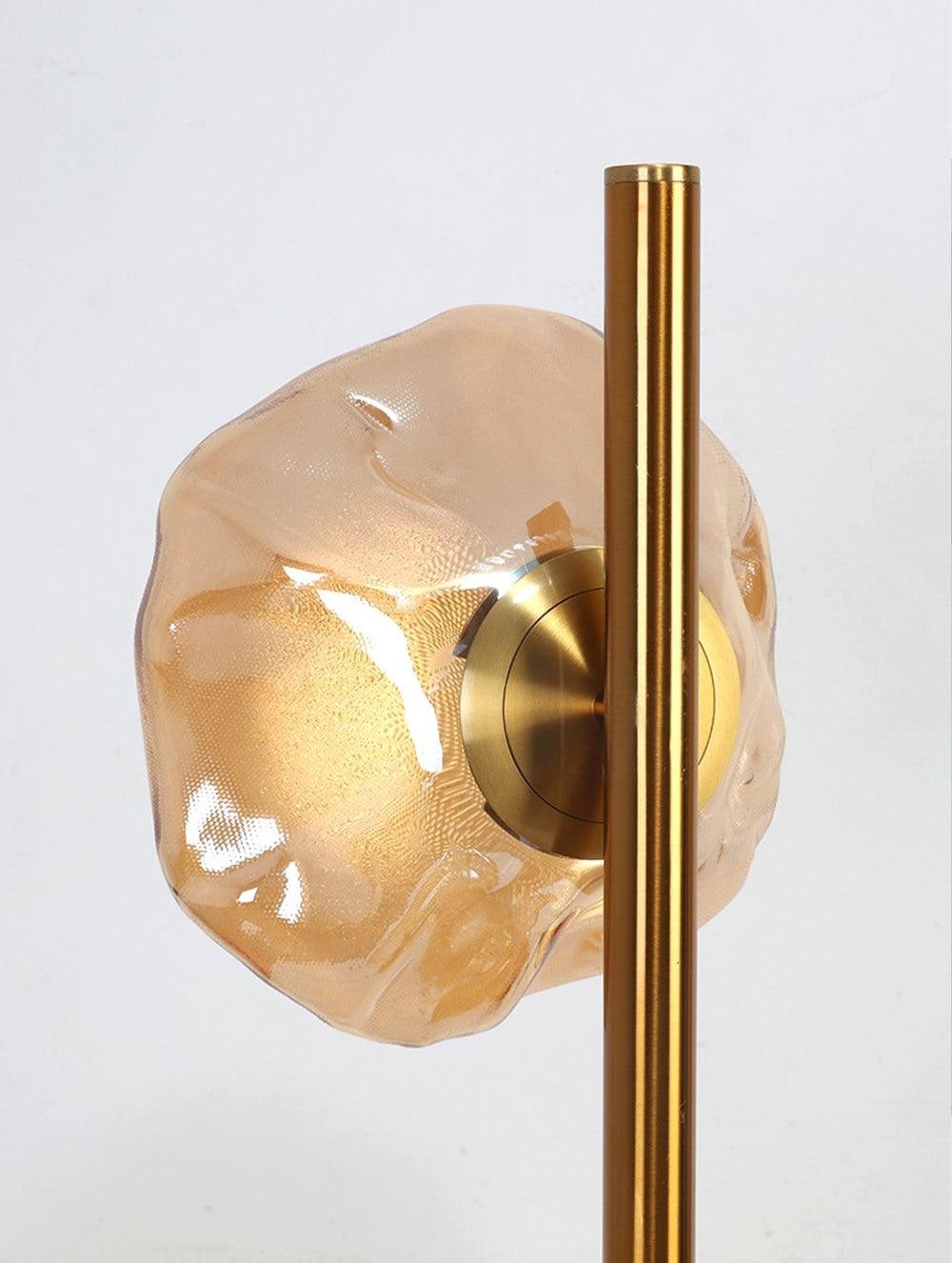 Glass Table Lamp | Handcrafted Glass Shades | Clear or Smokey Gray