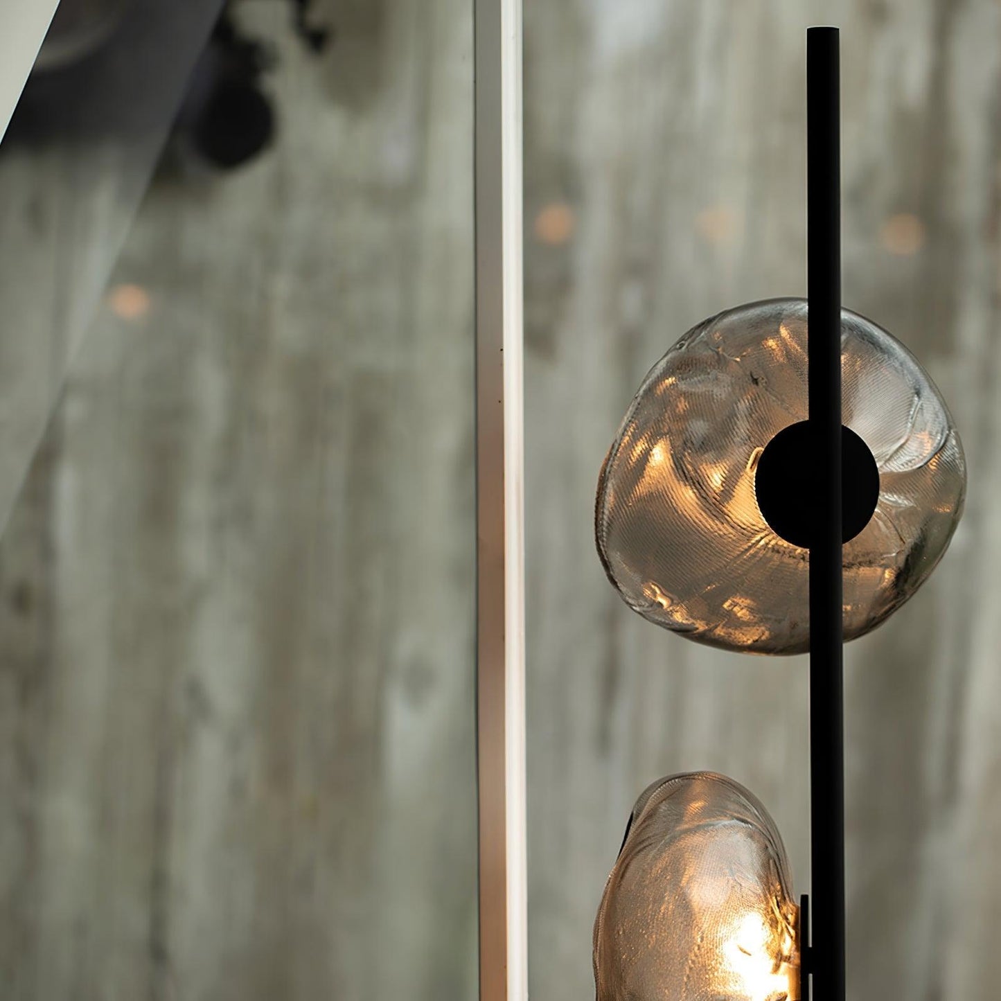 Glass Table Lamp | Handcrafted Glass Shades | Clear or Smokey Gray