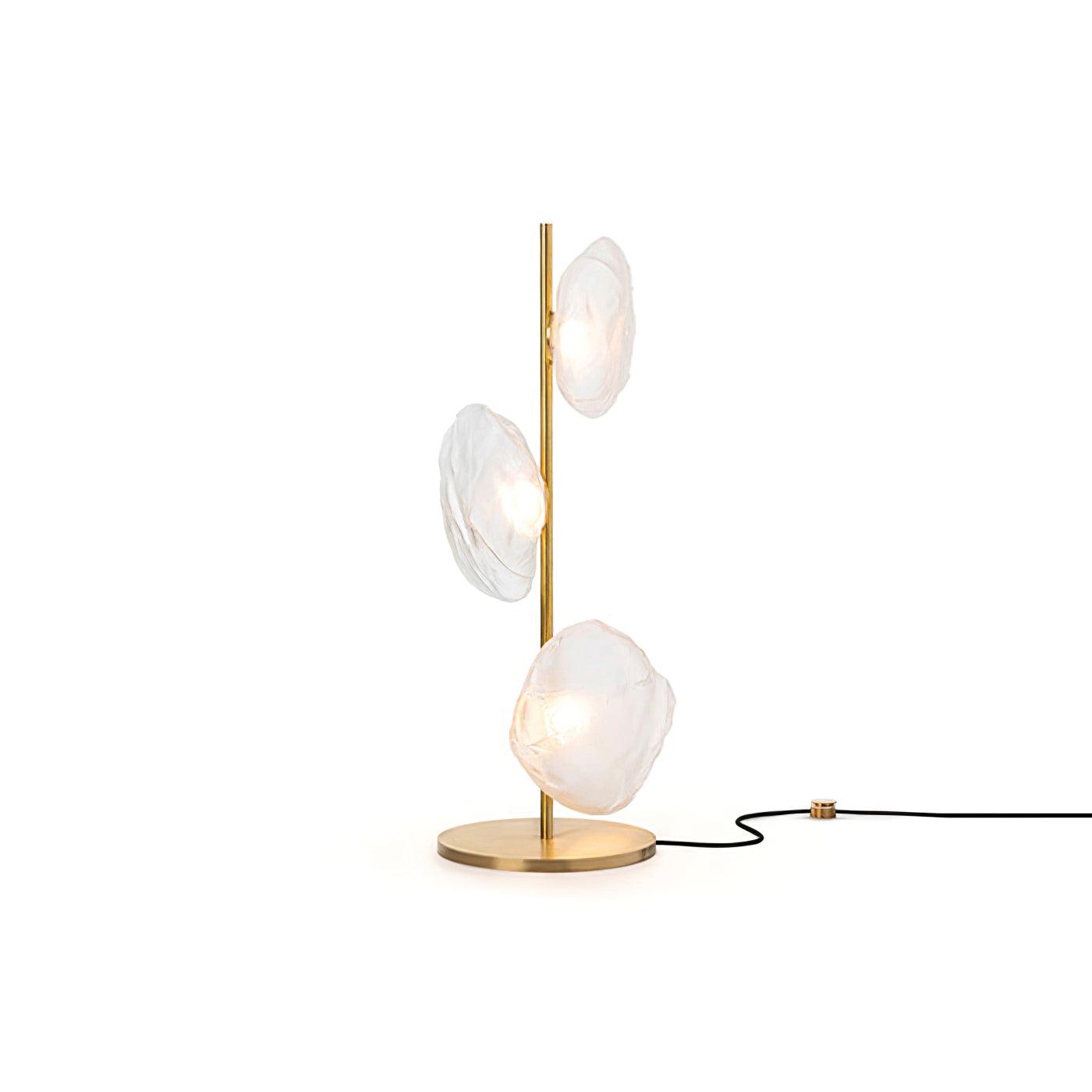 Glass Table Lamp | Handcrafted Glass Shades | Clear or Smokey Gray