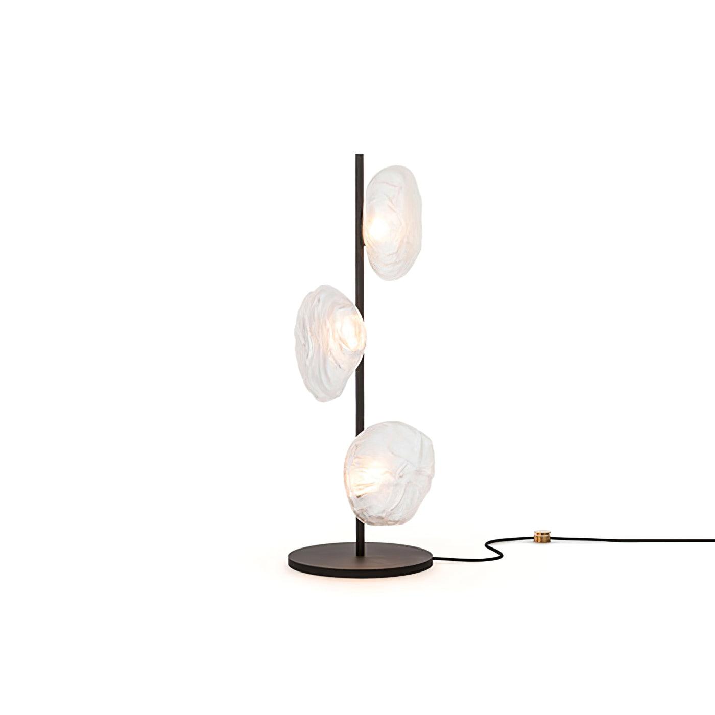 Glass Table Lamp | Handcrafted Glass Shades | Clear or Smokey Gray