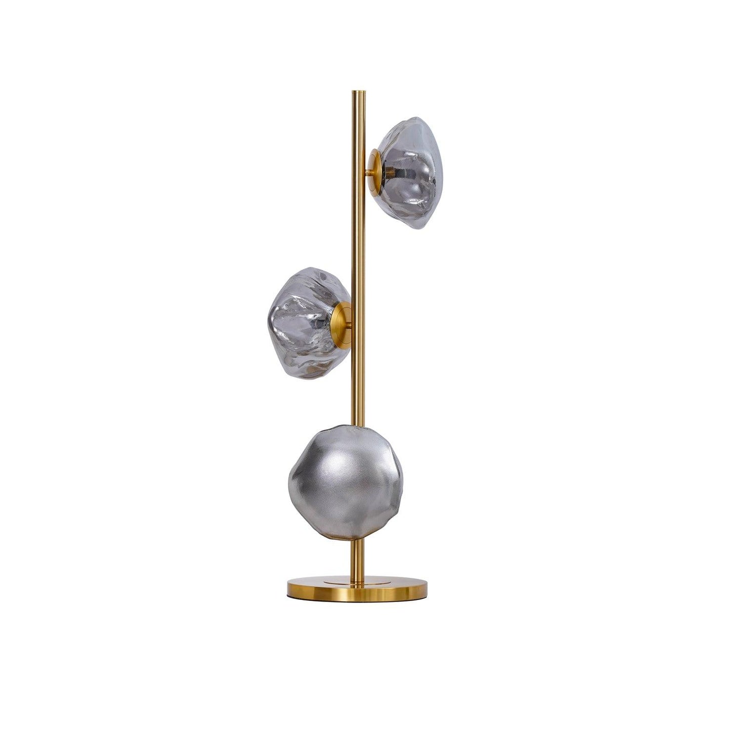 Glass Table Lamp | Handcrafted Glass Shades | Clear or Smokey Gray