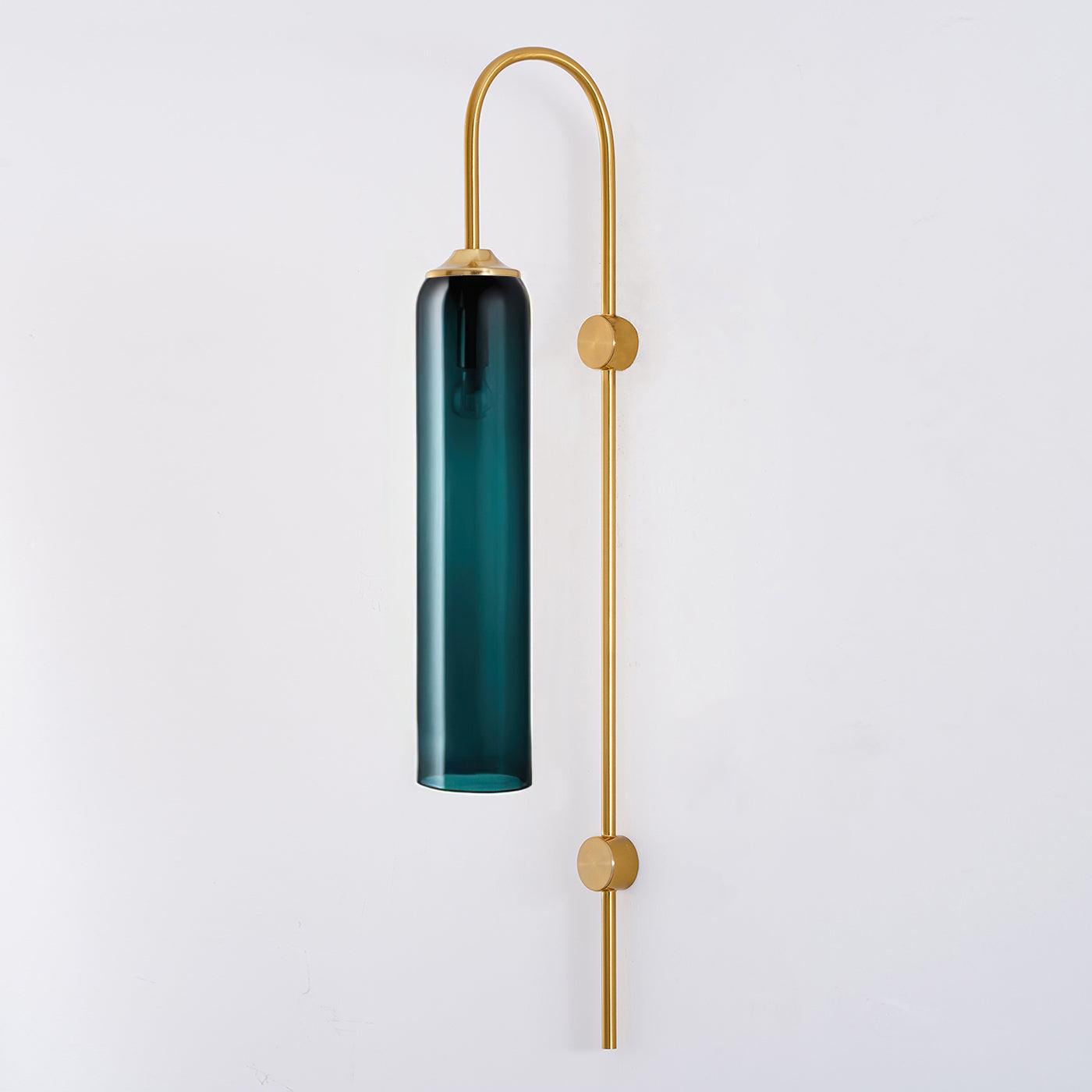 Glass Wall Lamp Set | Mouth-Blown Glass | 2-Pack Black & Gold