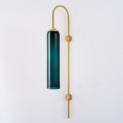 Glass Wall Lamp Set | Mouth-Blown Glass | 2-Pack Black & Gold