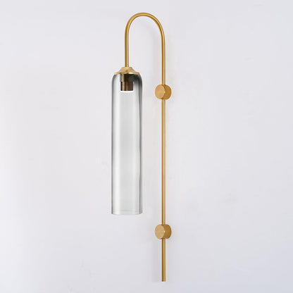 Glass Wall Lamp Set | Mouth-Blown Glass | 2-Pack Black & Gold