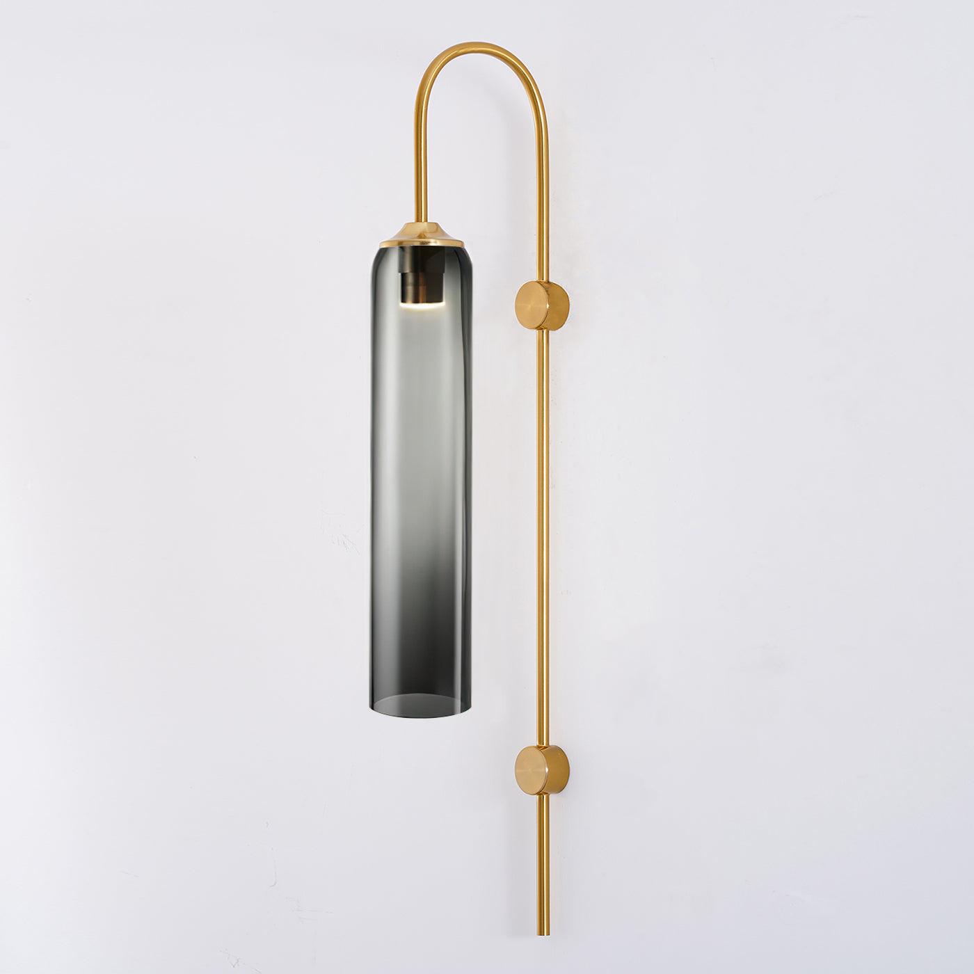 Glass Wall Lamp Set | Mouth-Blown Glass | 2-Pack Black & Gold