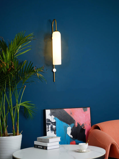 Glass Wall Lamp Set | Mouth-Blown Glass | 2-Pack Black & Gold