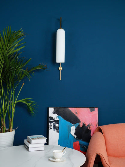 Glass Wall Lamp Set | Mouth-Blown Glass | 2-Pack Black & Gold