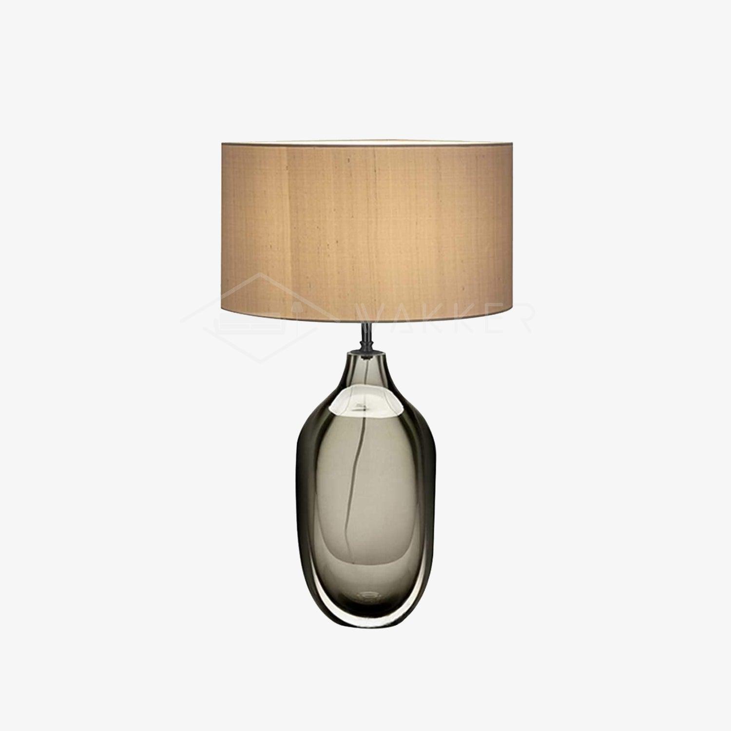 Crystal Table Lamp | Premium Metal & Crystal | Smoky Finish