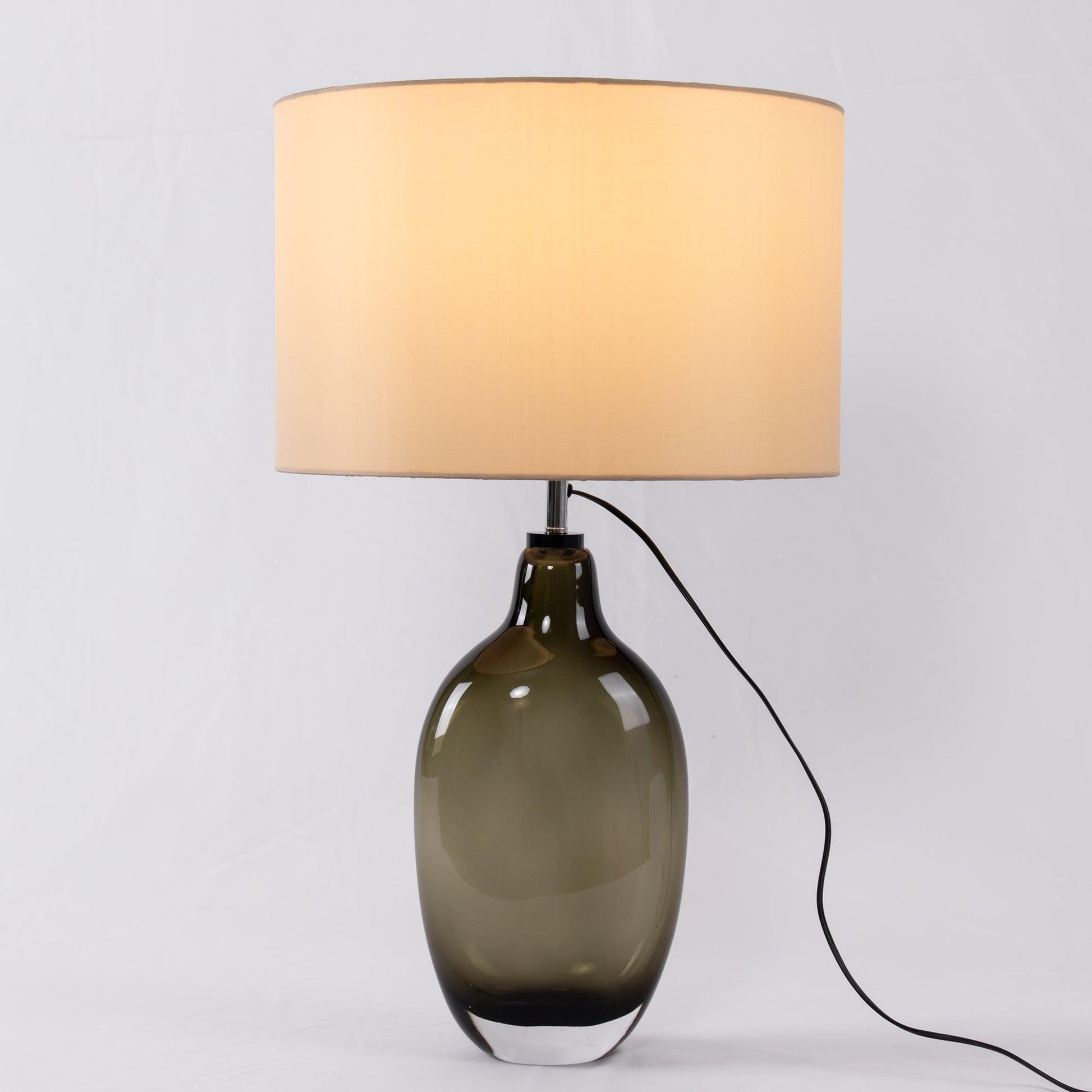 Crystal Table Lamp | Premium Metal & Crystal | Smoky Finish