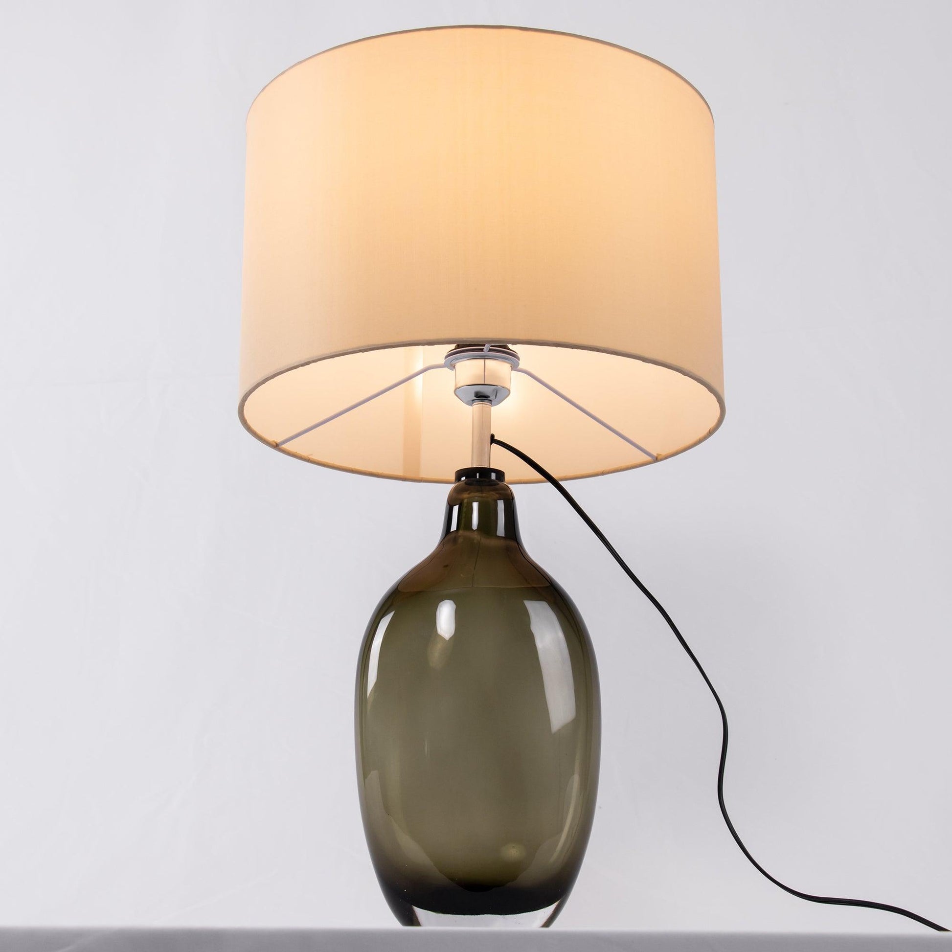 Crystal Table Lamp | Premium Metal & Crystal | Smoky Finish