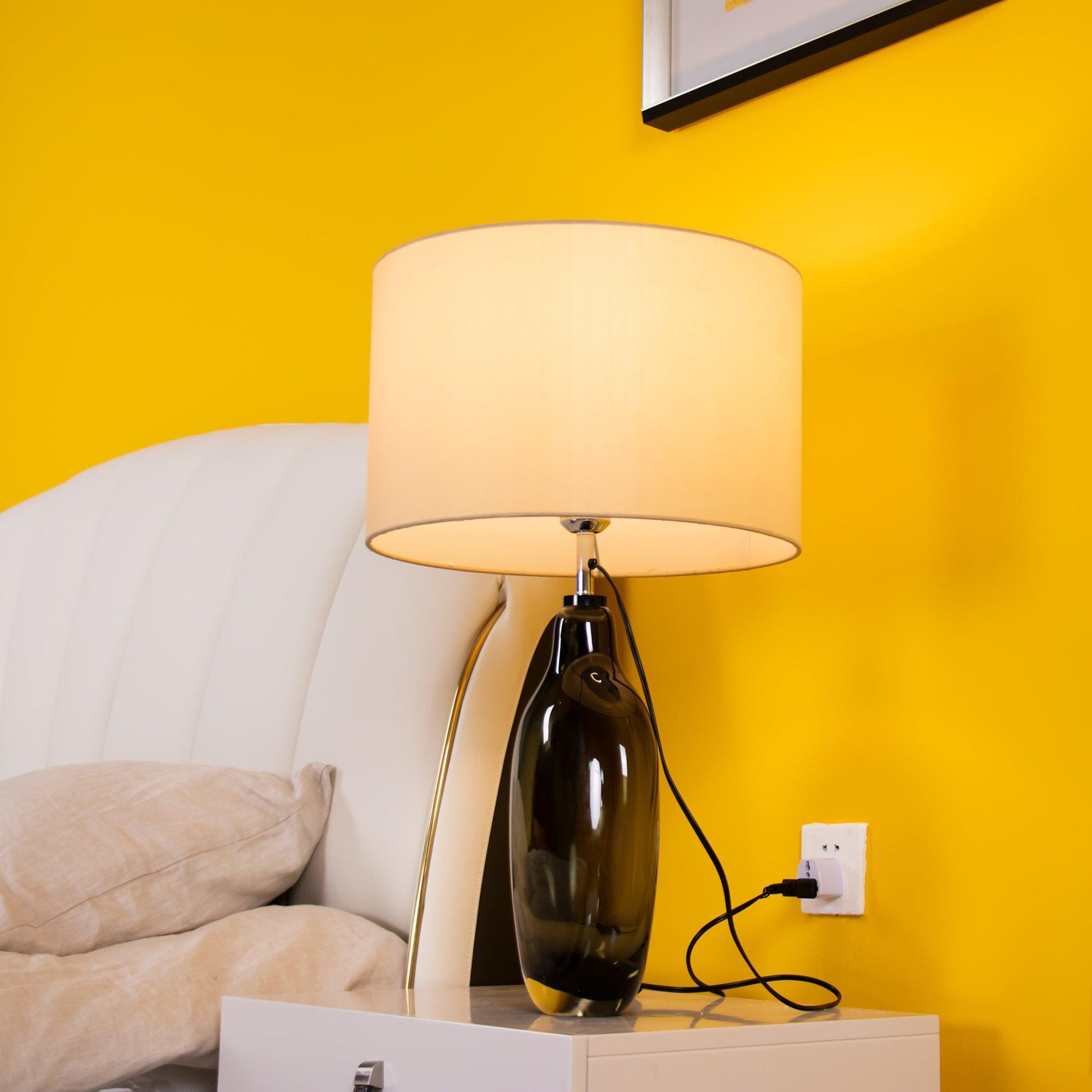 Crystal Table Lamp | Premium Metal & Crystal | Smoky Finish
