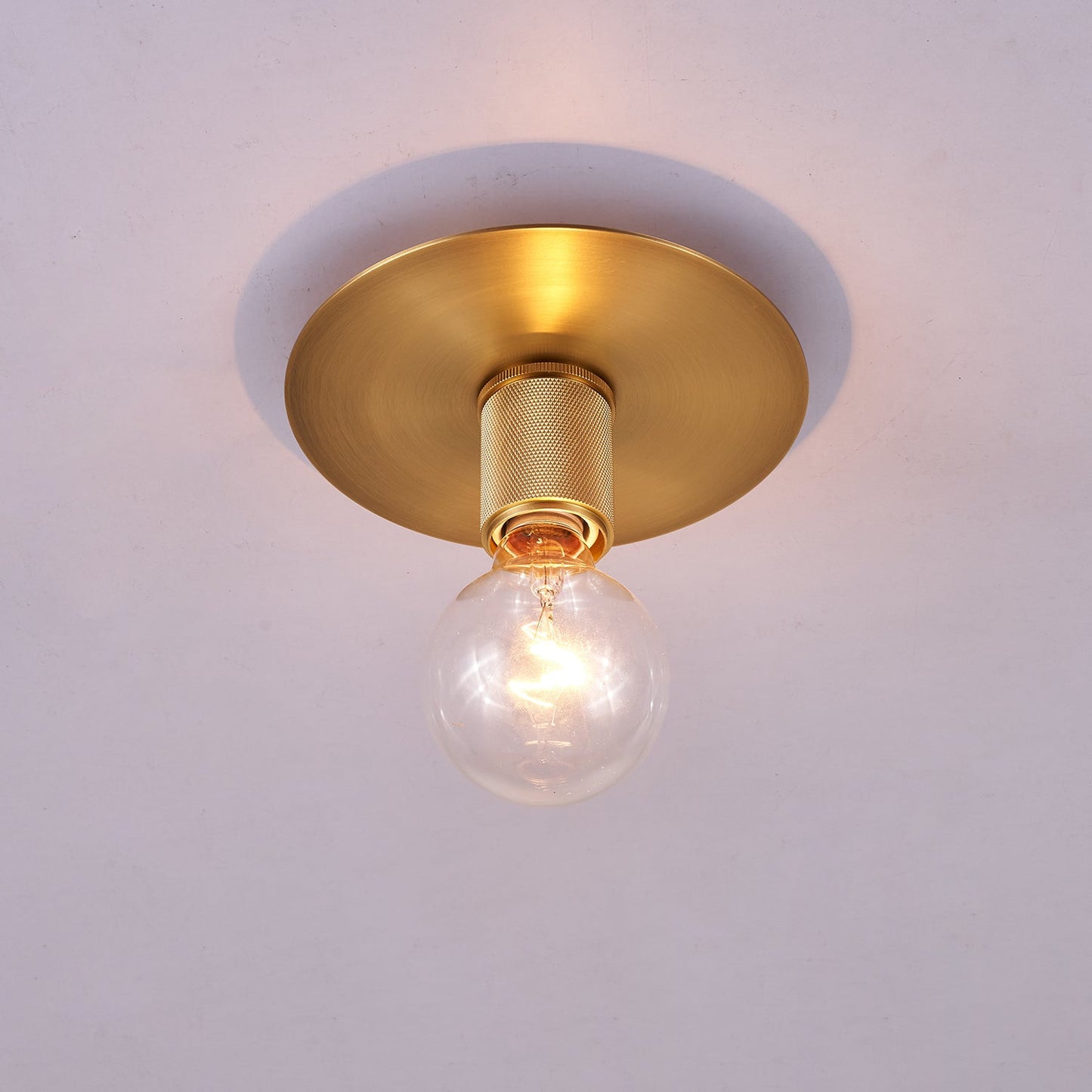Gleam Brass Ceiling Light | Brass | Clear