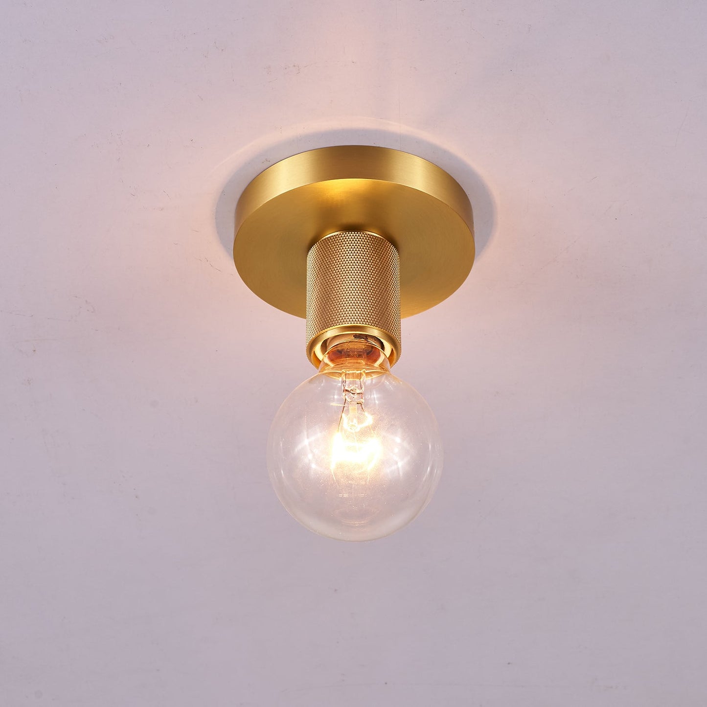 Gleam Brass Ceiling Light | Brass | Clear