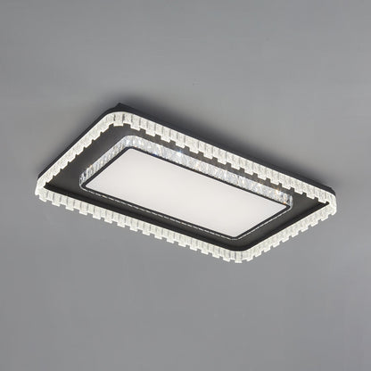 Glimmer Crystal Ceiling Light | Crystal & Metal | Black
